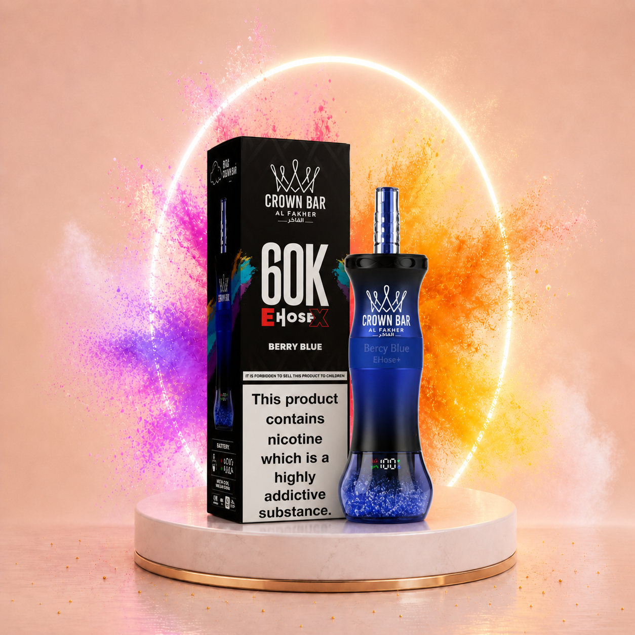 Al Fakher Crown Bar 60K vapes descartáveis muitos puffs